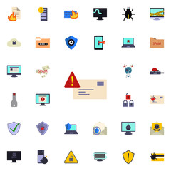 notice letter icon. Virus Antivirus icons universal set for web and mobile