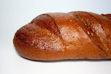 a black diet food bun. fresh bread