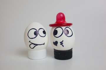 sex education concept. condom