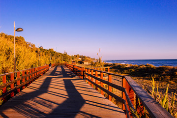 Promenade “Senda Litoral”. Beach and promenade of Marbella. Picture taken – 27 January 2019. © Ekaterina