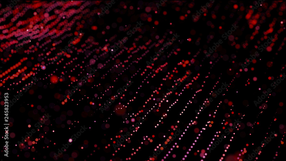 Poster big data visualization. visual information complexity. data threads plot. 3d rendering. data technol