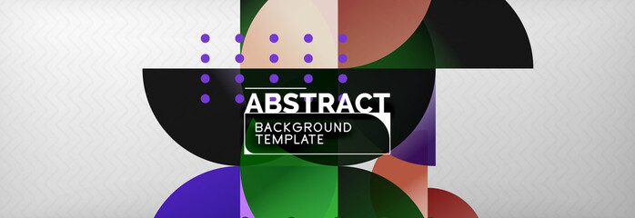 Circles and semicircles abstract background, circle design business template