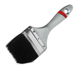 New paint brush on white background. Decorating tool