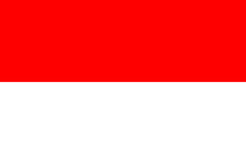 National flag of country Indonesia (red, white color)