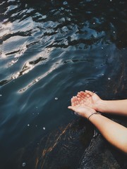 Hand in water