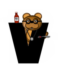 Alphabet Teddy Doctor Visit V