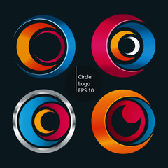 circle shape logo set