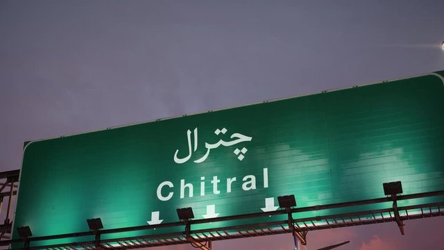 Airplane Landing Chitral during a wonderful sunrise