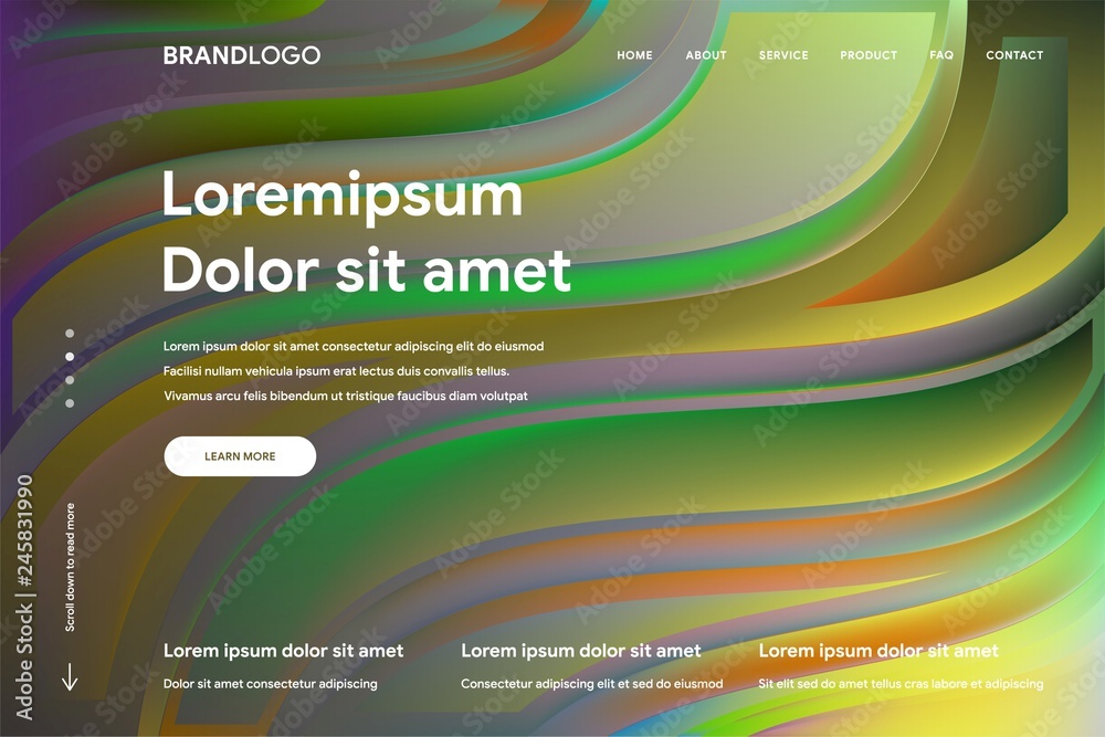 Fototapete vector illustration of abstract background template with colourful design and gradient style for web