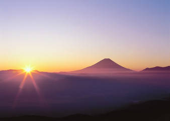 Naklejka premium 富士山