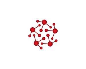 Molecule logo template vector icon
