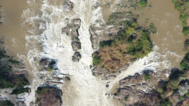 top view Khone Phapheng waterFall