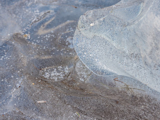 Obraz premium Ice closeup, macro, winter, 