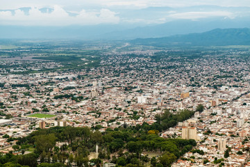 Fototapeta premium Panoramicview from the cable car of Salta, Argentina - Imagem.