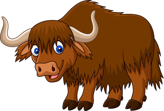 recommend clip art: Cartoon happy yak