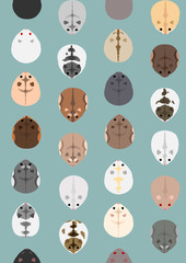 Naklejka premium seamless pattern of dwarf hamsters