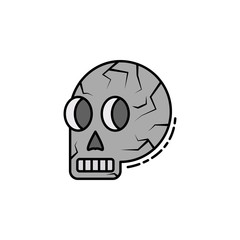 skull, skeleton, anatomy, bone, head icon. Element of history color icon for mobile concept and web apps. Color skull, skeleton, anatomy, bone, head icon can be used for web