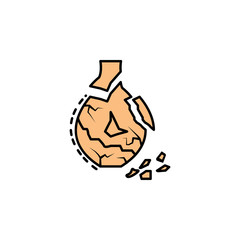 ceramics, broken, pottery, ornament icon. Element of history color icon for mobile concept and web apps. Color ceramics, broken, pottery, ornament icon can be used for web