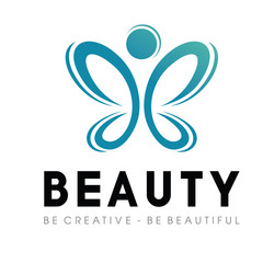 Obraz premium Butterfly for Beauty, Spa, and Massage Logo Vector