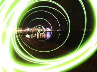 Spiral Night Lightpainting Photography
