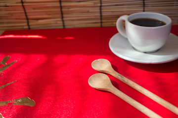 Cup of coffee in the morning