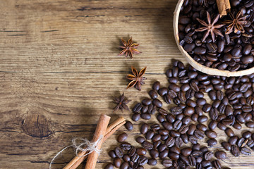 Coffee beans background