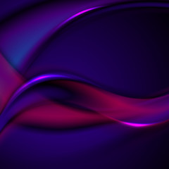 Dark blue and purple smooth blurred wavy background
