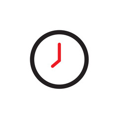 Clock icon Vector illustration, EPS10.