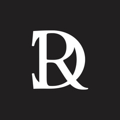 letters rd simple geometric logo vector