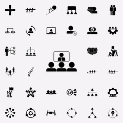 online presentation to colleagues icon. Teamwork icons universal set for web and mobile