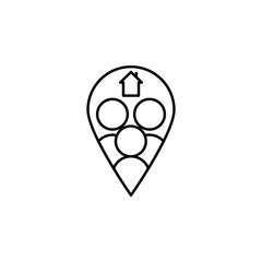 family, home, relocate icon. Element of social problem and refugees icon. Thin line icon for website design and development, app development. Premium icon