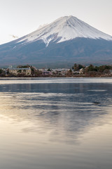 Landscape of Fuji Mountain at Lake Kawaguchiko