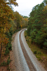 train tracks long view