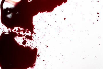 red spots on white background, blood imitation 