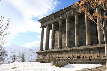 Temple of Garni in winter