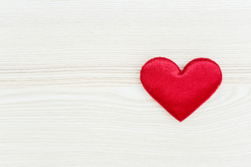 Valentine day heart on wood background