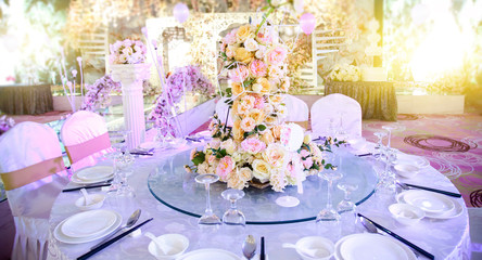 Wedding scene dinner scene illustration