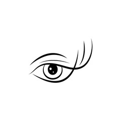 eyelashes logo icon design template vector