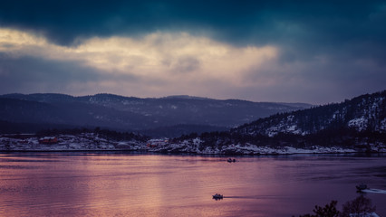 Drøbak krajobraz landscape fiord Norwegia Norway Norge