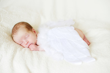 sleeping angelic newborn