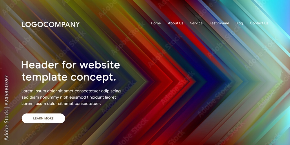 Fototapete vector illustration of abstract background template with colourful design and gradient style for web