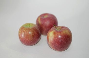 red apples isolated on white background