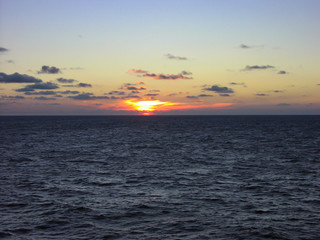 sunset at sea