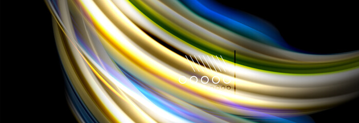 Color flow poster. Wave Liquid shape color background. Art design for your design