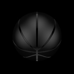 Black Basketball Ball. 3d Rendering