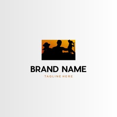 Human Band Concert Silhouette Abstract Illustration Vector Logo