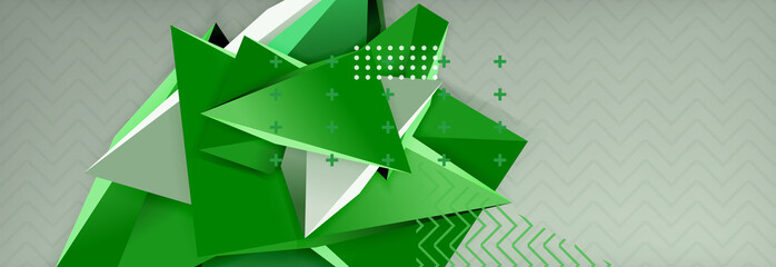 3d triangular vector minimal abstract background design