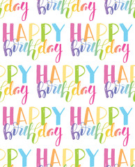 Happy birthday pattern background wallpaper textile fabric