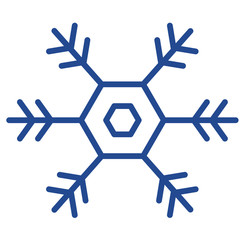 Eiskristall, Schneeflocke, Winter Vector Icon Illustration