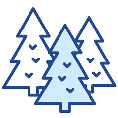Tannenbaum, Wald, Natur Vector Icon Illustration